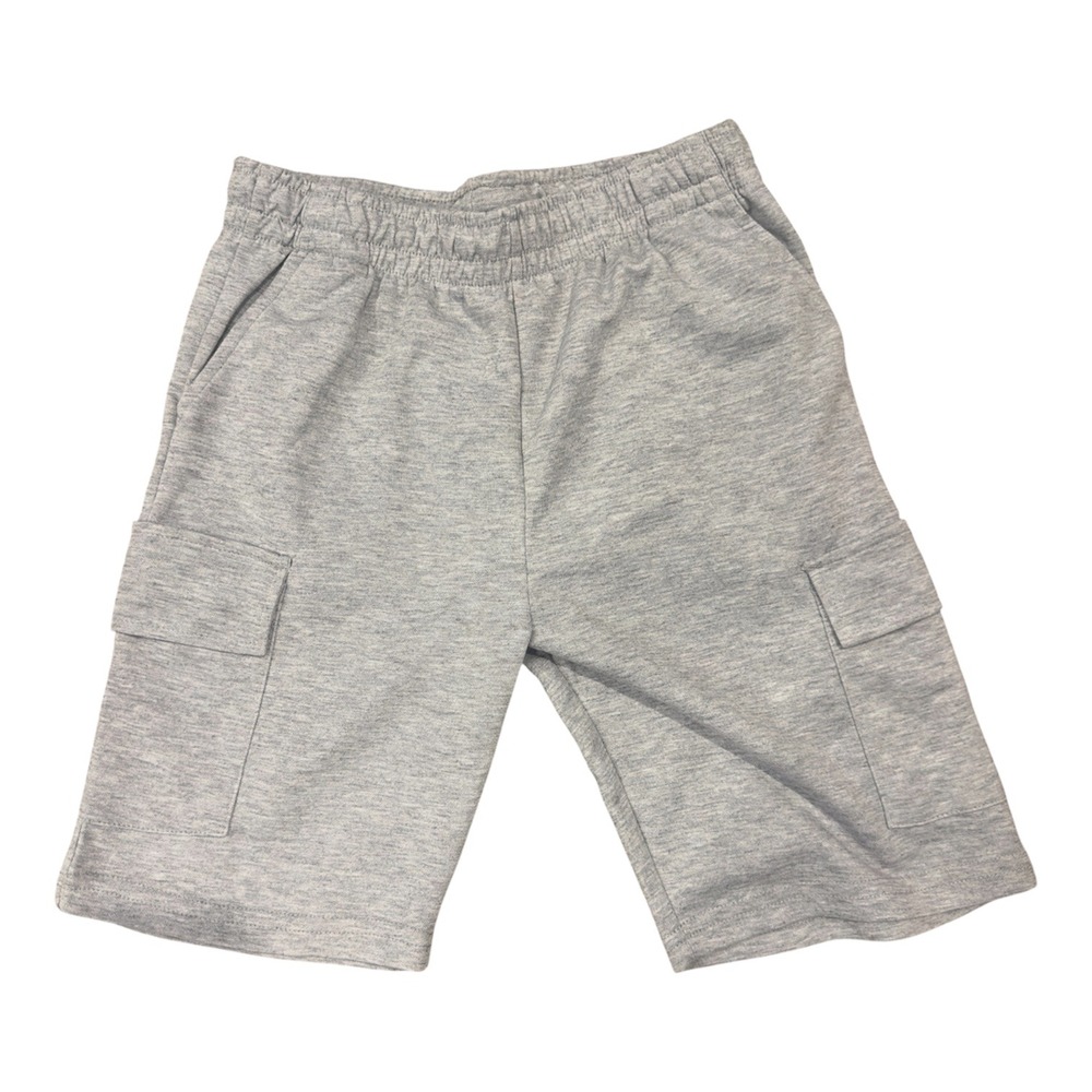 Balance Collection Boys Grey Heather Cargo Shorts L 14/16 680557GH New